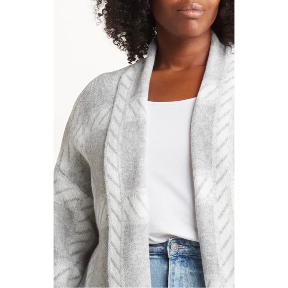 By Design Gray Chloe Oversize Long Cardigan, Size 2X, NWT - Picture 3 of 9